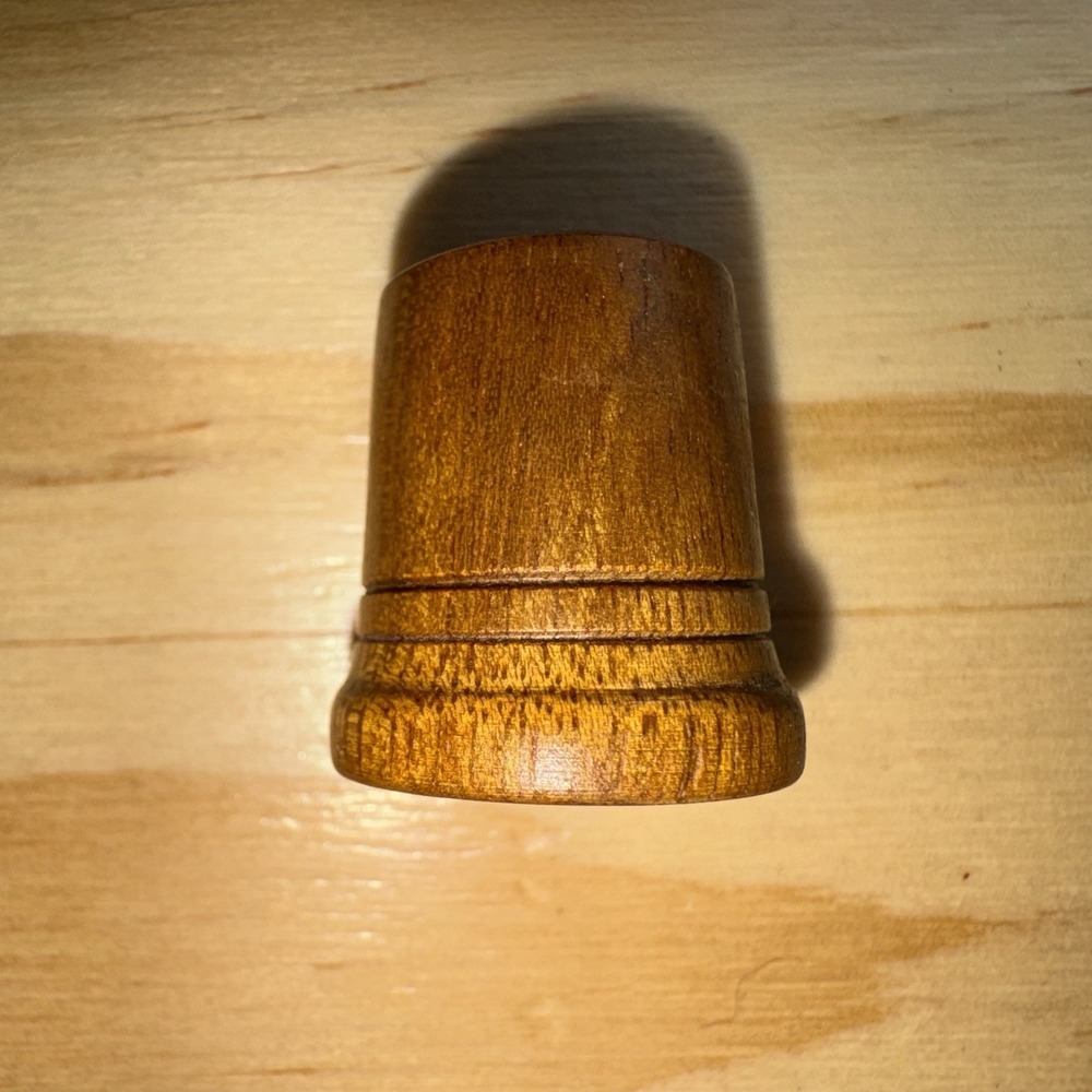 Vintage Myrtlewood Thimble Oregon Collectible Sewing Trinket Souvenir